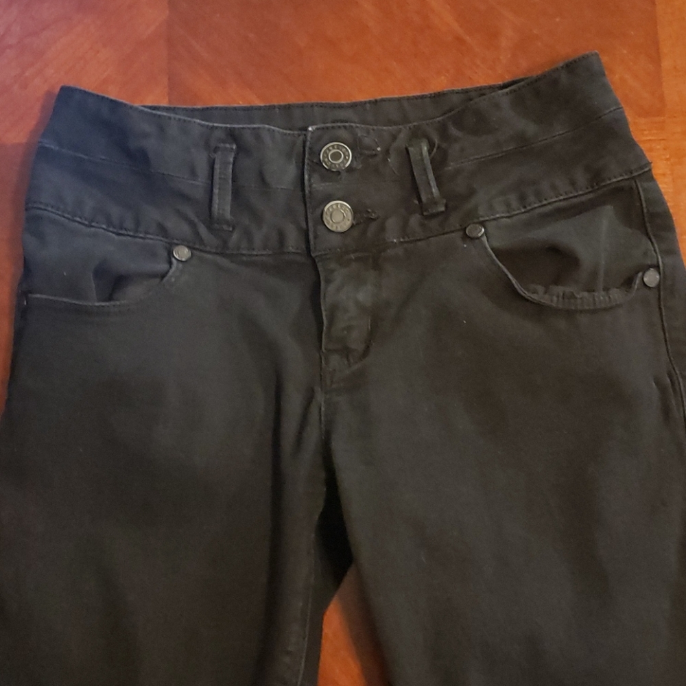 Black Mid-Rise Skinny Jeans - Picture 2 of 3